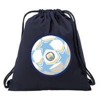 Cool Man City Soccer Team Ball Drawstring Bag