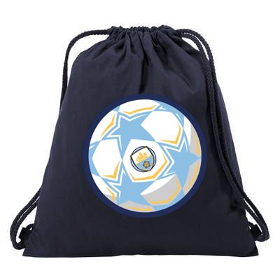 Cool Man City Soccer Team Ball Drawstring Bag