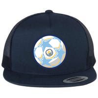 Cool Man City Soccer Team Ball Flat Bill Trucker Hat