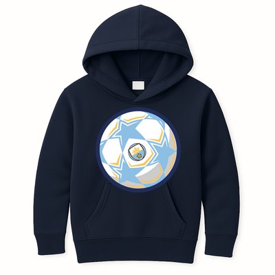 Cool Man City Soccer Team Ball Kids Hoodie