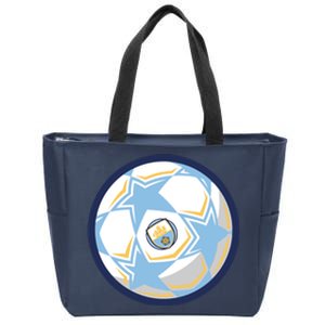 Cool Man City Soccer Team Ball Zip Tote Bag