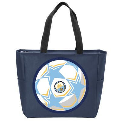 Cool Man City Soccer Team Ball Zip Tote Bag