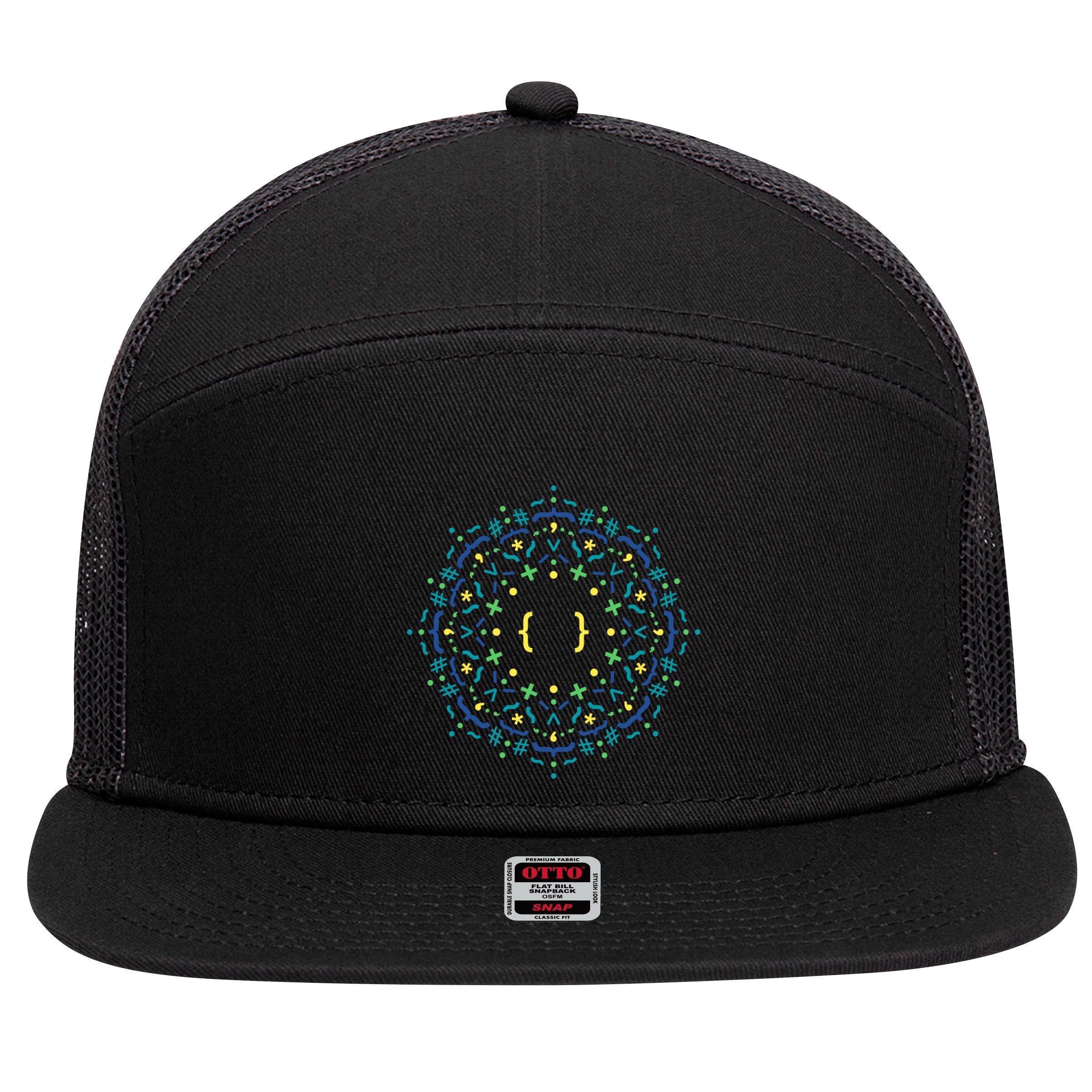 Code Mandala Css 7 Panel Mesh Trucker Snapback Hat