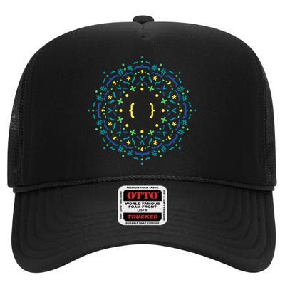 Code Mandala Css High Crown Mesh Back Trucker Hat