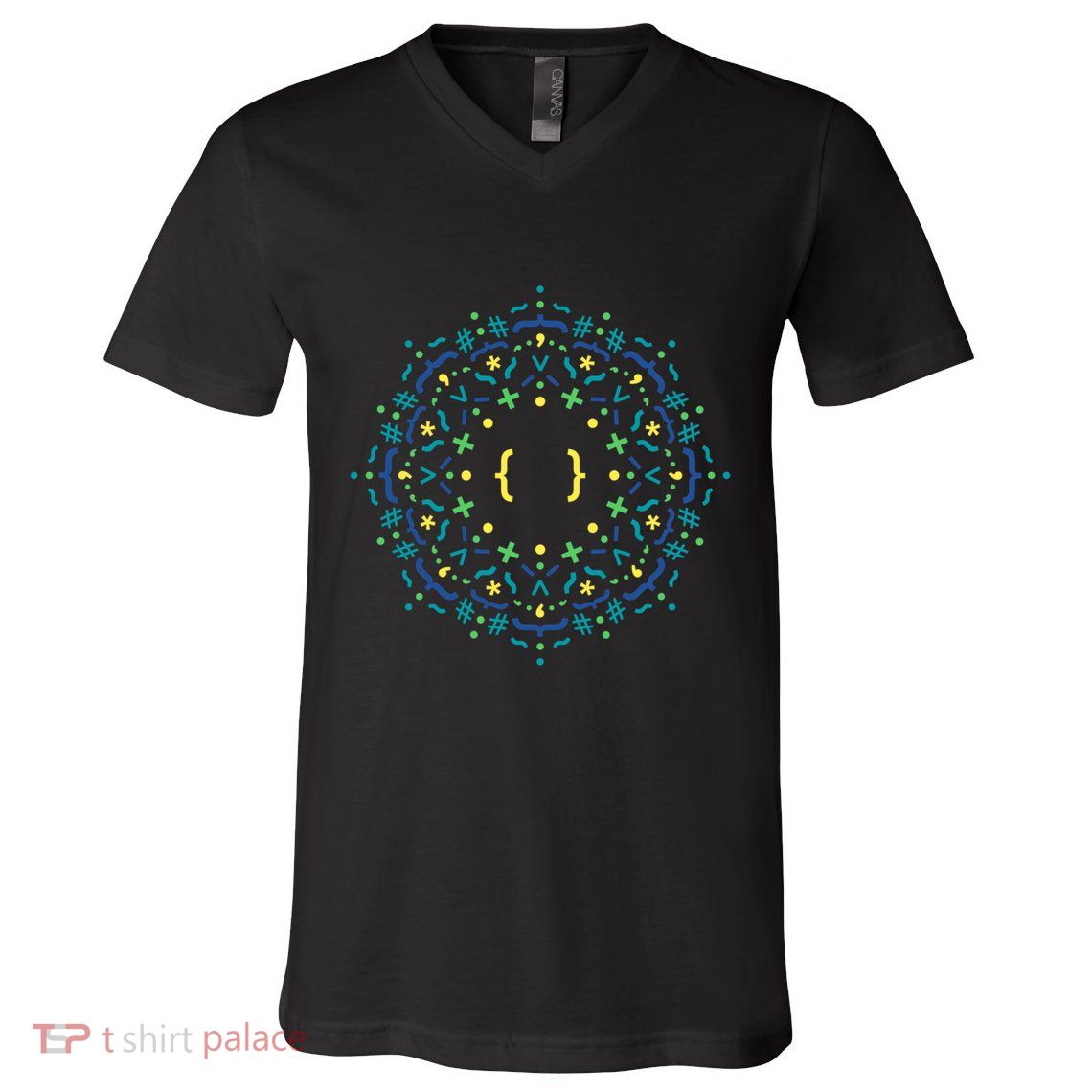 Code Mandala Css V-Neck T-Shirt