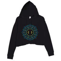Code Mandala Css Crop Fleece Hoodie