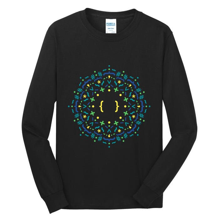 Code Mandala Css Tall Long Sleeve T-Shirt