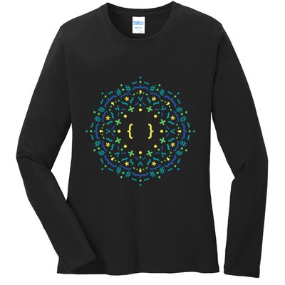 Code Mandala Css Ladies Long Sleeve Shirt