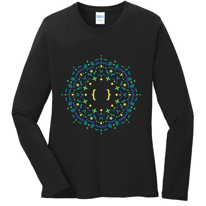 Code Mandala Css Ladies Long Sleeve Shirt