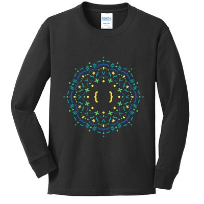 Code Mandala Css Kids Long Sleeve Shirt