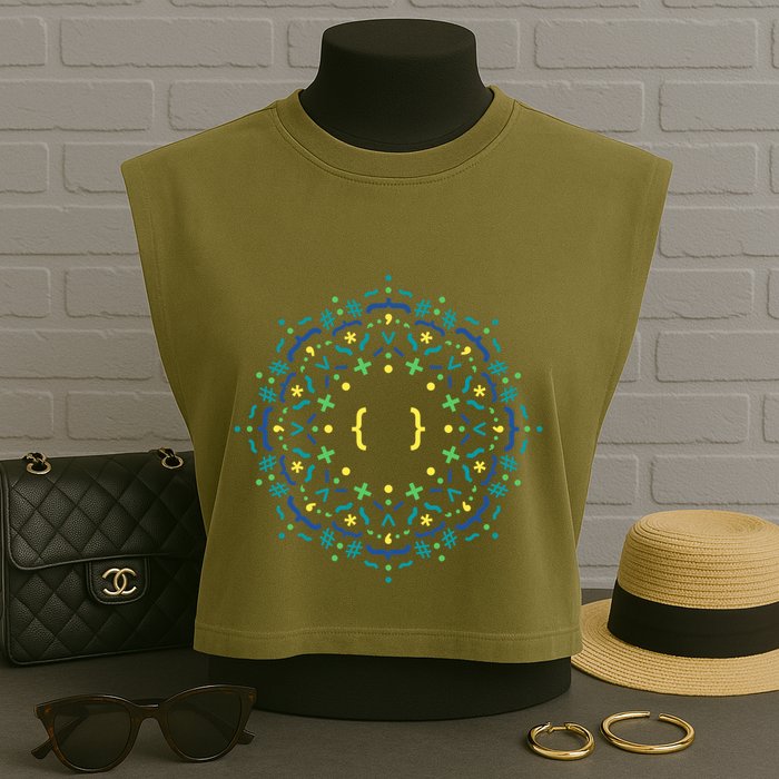 Code Mandala Css Garment-Dyed Women's Muscle Tee