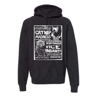 Catnip Madness Cute Kitten Cat Lover Gift For Cat Owners Premium Hoodie