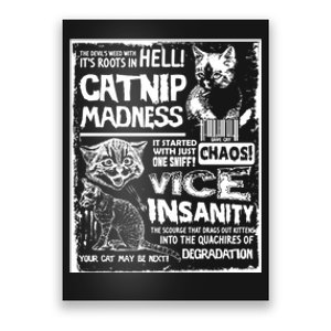 Catnip Madness Cute Kitten Cat Lover Gift For Cat Owners Poster