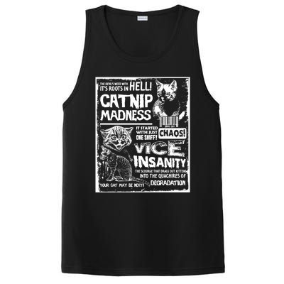 Catnip Madness Cute Kitten Cat Lover Gift For Cat Owners PosiCharge Competitor Tank