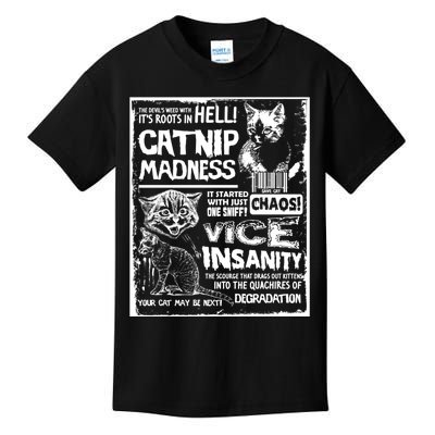 Catnip Madness Cute Kitten Cat Lover Gift For Cat Owners Kids T-Shirt