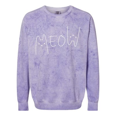 Cute Meow Cats Funny Feline Kitten Colorblast Crewneck Sweatshirt