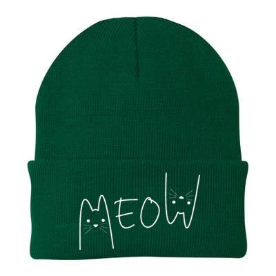 Cute Meow Cats Funny Feline Kitten Knit Cap Winter Beanie