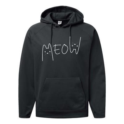 Cute Meow Cats Funny Feline Kitten Performance Fleece Hoodie