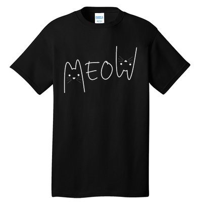 Cute Meow Cats Funny Feline Kitten Tall T-Shirt