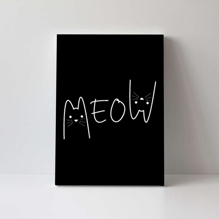 Cute Meow Cats Funny Feline Kitten Canvas