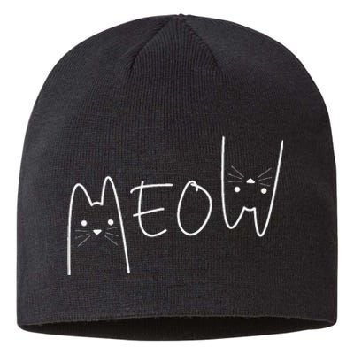 Cute Meow Cats Funny Feline Kitten Sustainable Beanie