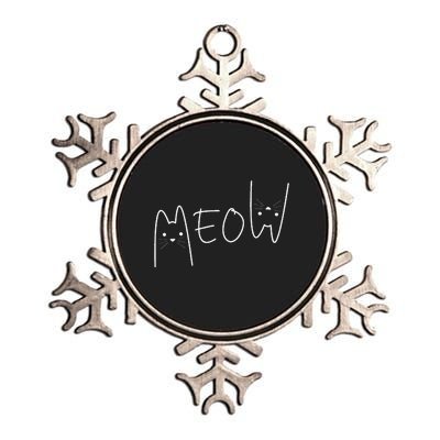 Cute Meow Cats Funny Feline Kitten Metallic Star Ornament