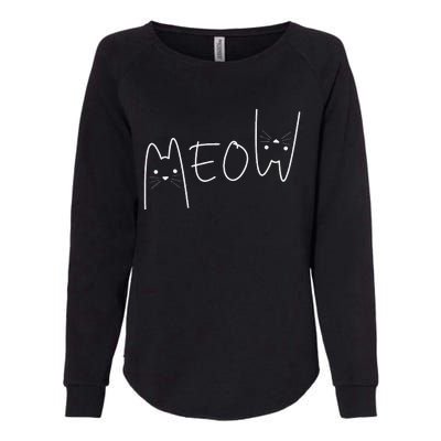 Cute Meow Cats Funny Feline Kitten Womens California Wash Sweatshirt