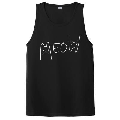 Cute Meow Cats Funny Feline Kitten PosiCharge Competitor Tank