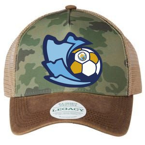 Cool Man City Soccer Ball Legacy Tie Dye Trucker Hat