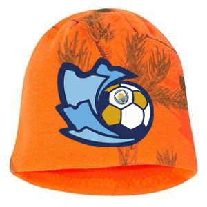 Cool Man City Soccer Ball Kati - Camo Knit Beanie