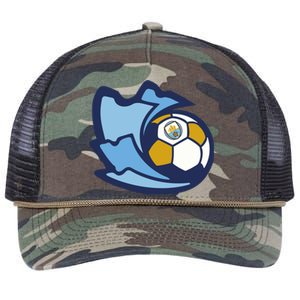 Cool Man City Soccer Ball Retro Rope Trucker Hat Cap