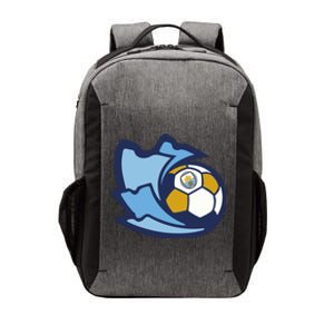 Cool Man City Soccer Ball Vector Backpack