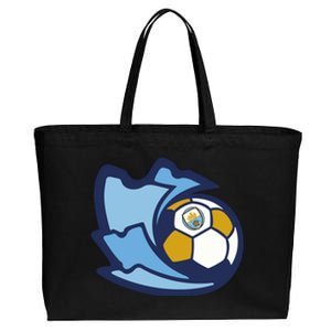 Cool Man City Soccer Ball Cotton Canvas Jumbo Tote