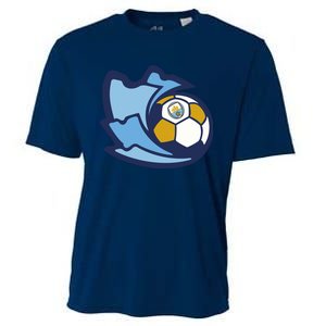 Cool Man City Soccer Ball Cooling Performance Crew T-Shirt