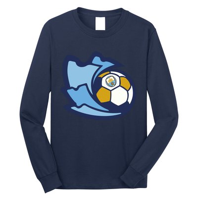 Cool Man City Soccer Ball Long Sleeve Shirt