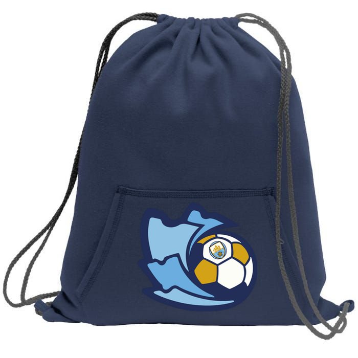 Cool Man City Soccer Ball Sweatshirt Cinch Pack Bag