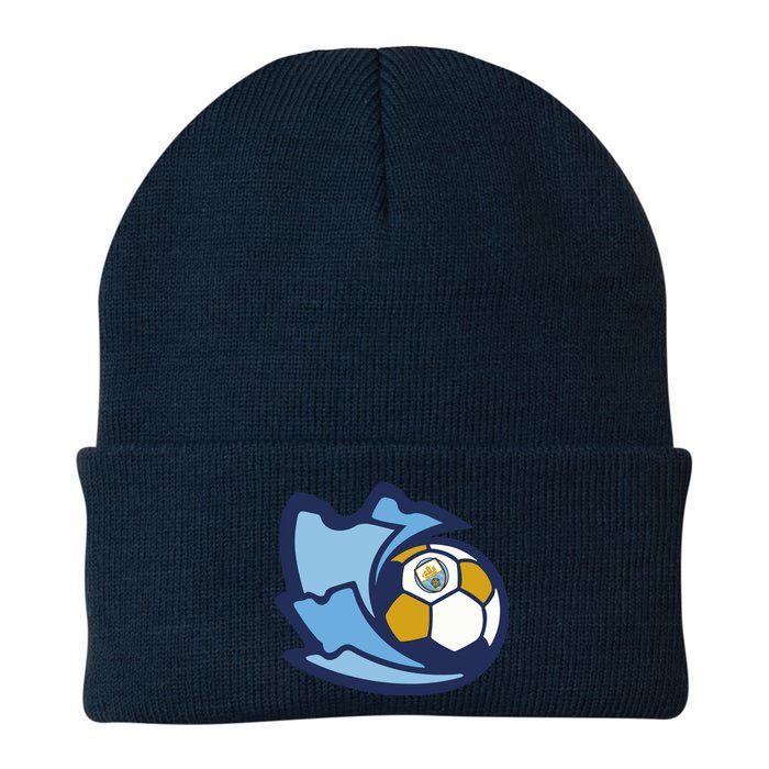 Cool Man City Soccer Ball Knit Cap Winter Beanie