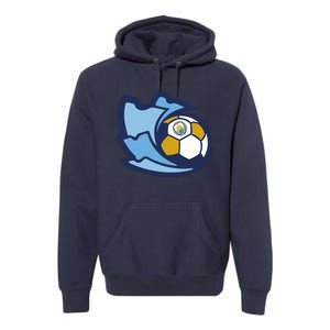 Cool Man City Soccer Ball Premium Hoodie