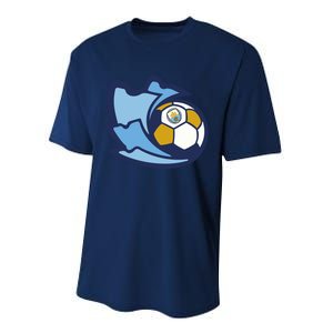 Cool Man City Soccer Ball Performance Sprint T-Shirt