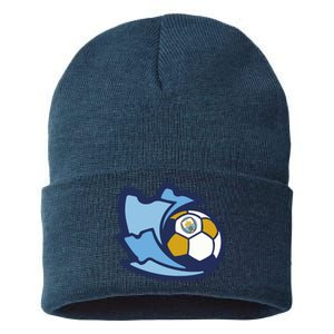 Cool Man City Soccer Ball Sustainable Knit Beanie