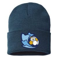 Cool Man City Soccer Ball Sustainable Knit Beanie