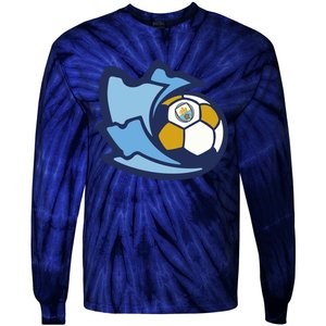 Cool Man City Soccer Ball Tie-Dye Long Sleeve Shirt