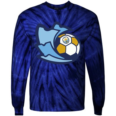 Cool Man City Soccer Ball Tie-Dye Long Sleeve Shirt