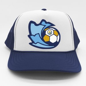 Cool Man City Soccer Ball Trucker Hat