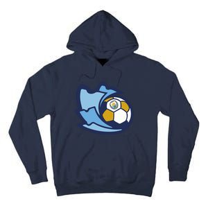 Cool Man City Soccer Ball Tall Hoodie