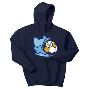 Cool Man City Soccer Ball Kids Hoodie