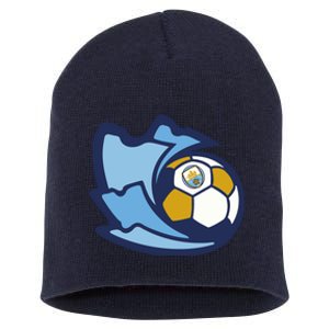 Cool Man City Soccer Ball Short Acrylic Beanie