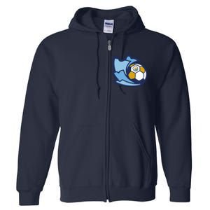 Cool Man City Soccer Ball Full Zip Hoodie