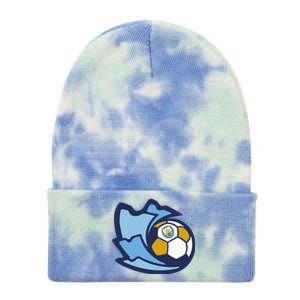 Cool Man City Soccer Ball Tie Dye 12in Knit Beanie