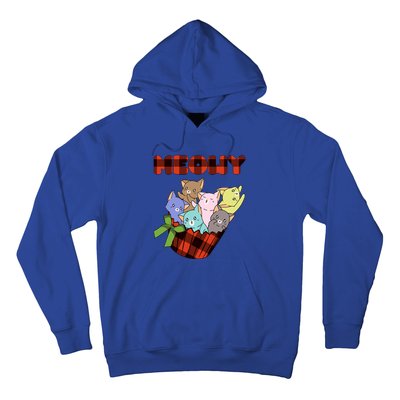 Cat Meowy Checkered Cute Meh Cat Lover Gift Hoodie